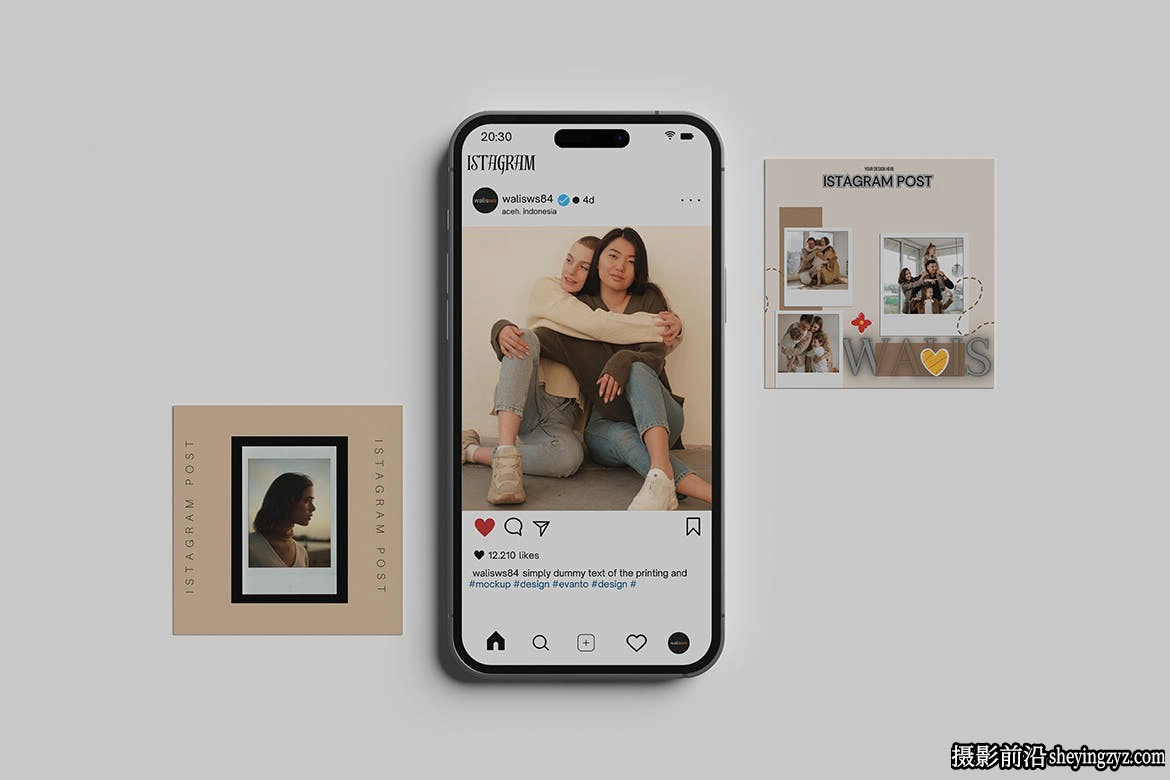 Instagram帖子样机免费下载