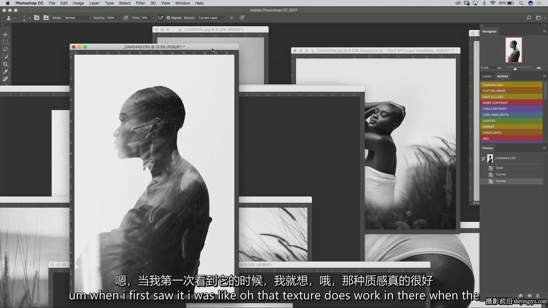 摄影师Sue Bryce创意双重曝光人像摄影布光及后期教程-中文字幕