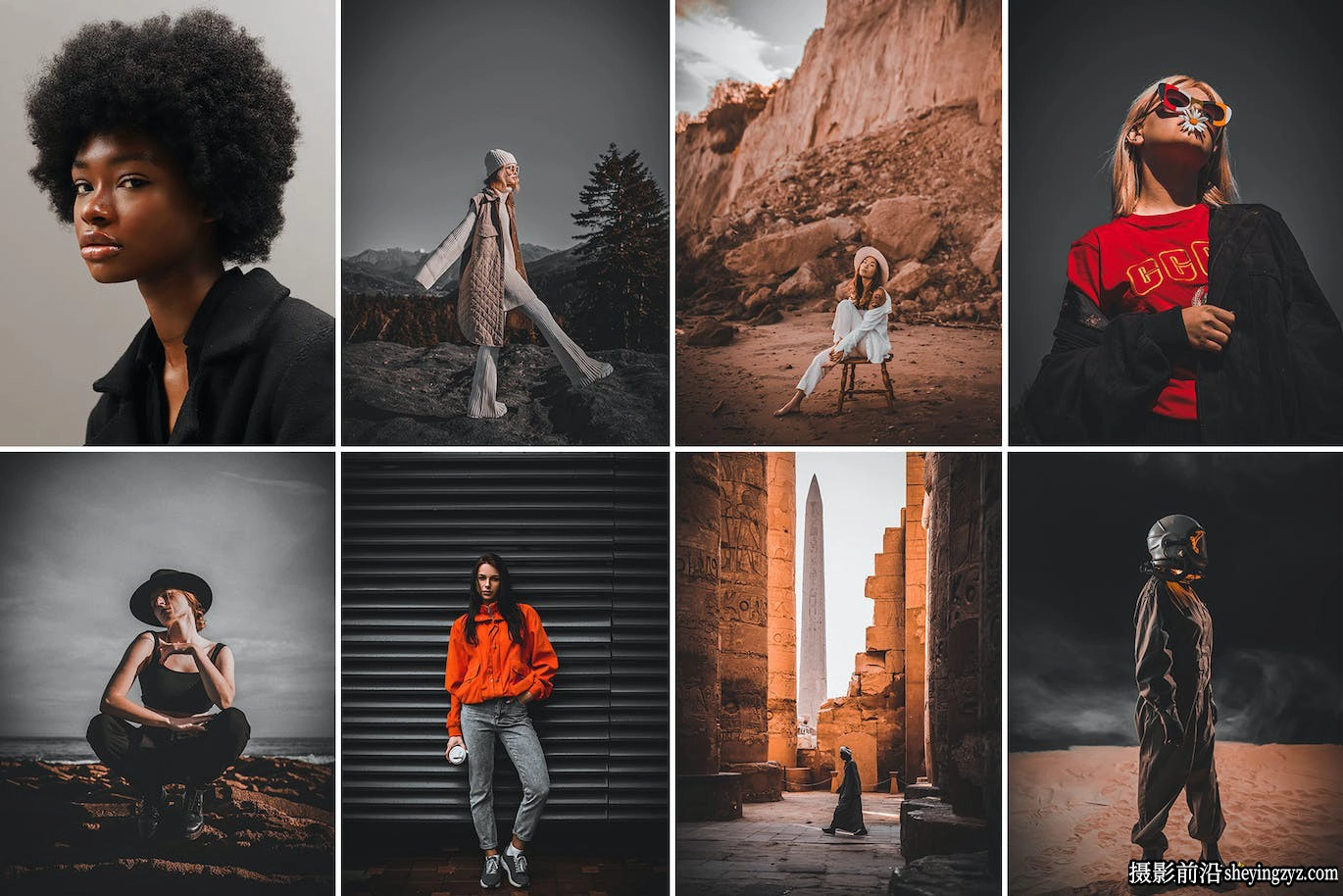 高级感橙黑色电影人像lr预设/手机lr预设 Black and Orange Presets
