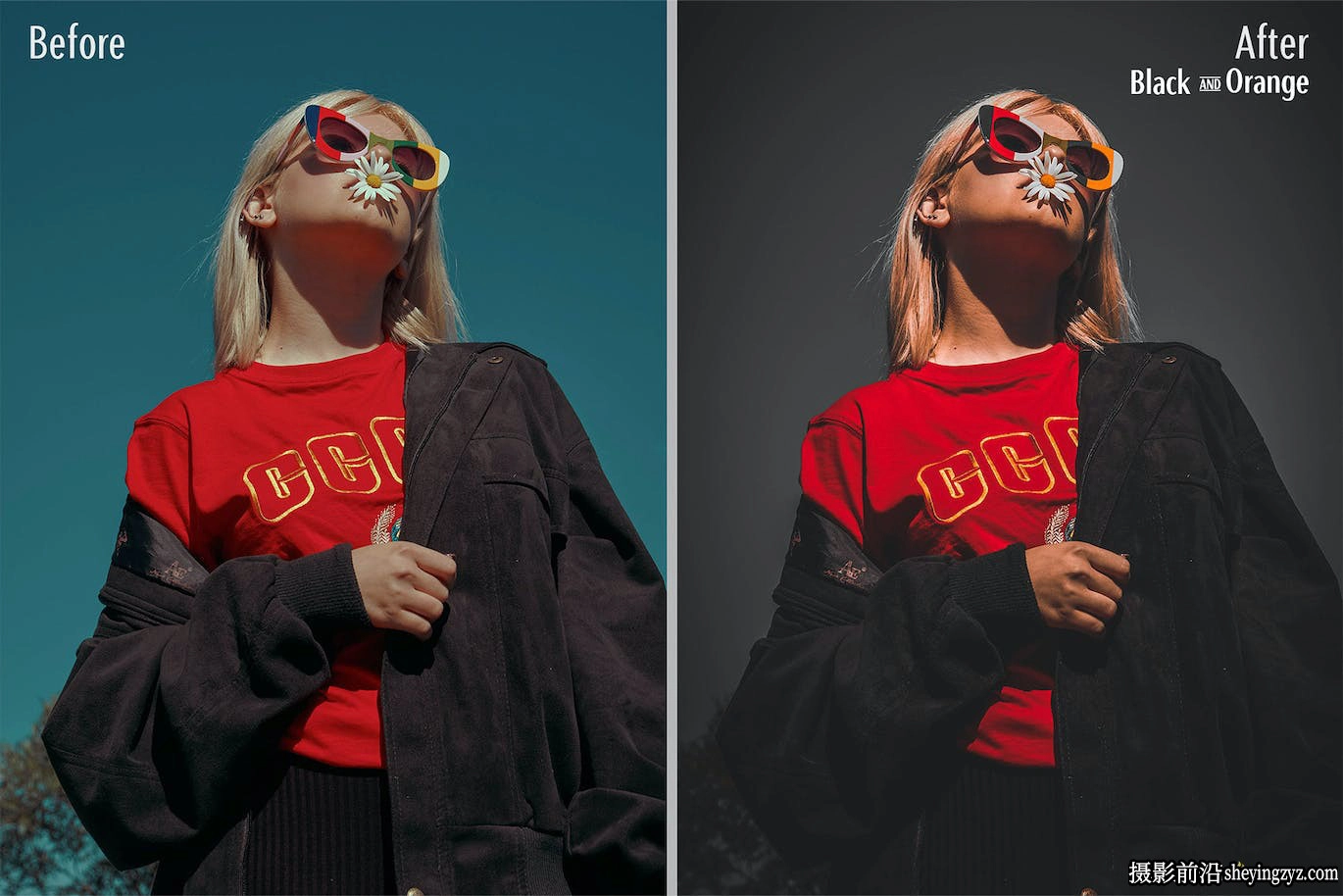 高级感橙黑色电影人像lr预设/手机lr预设 Black and Orange Presets