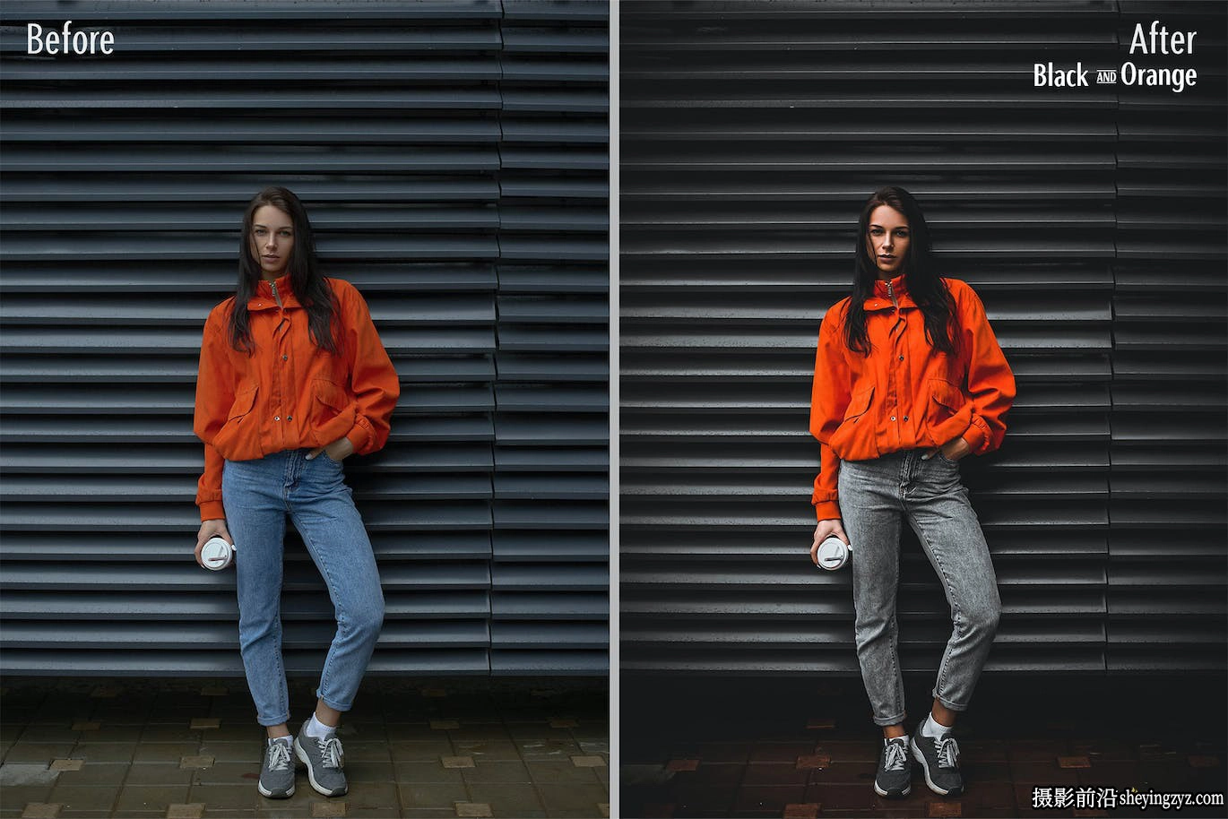 高级感橙黑色电影人像lr预设/手机lr预设 Black and Orange Presets