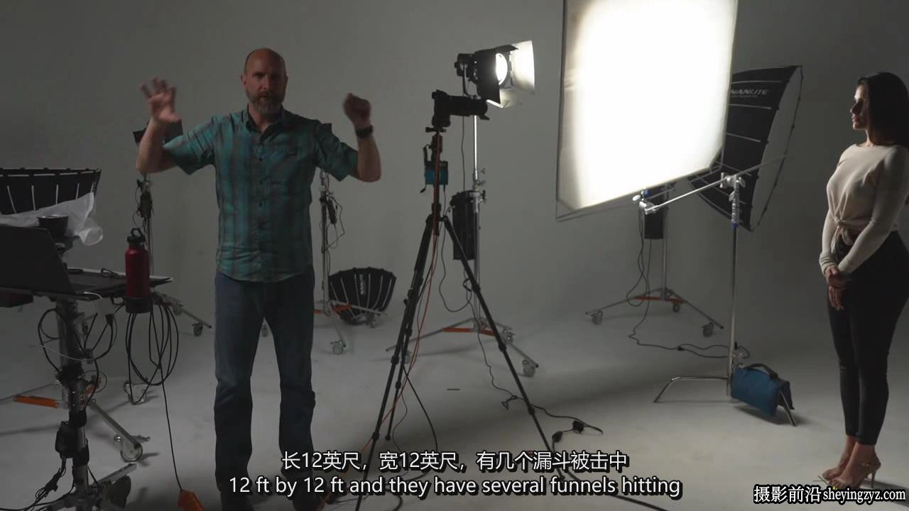 摄影师Mark Wallace工作室摄影棚恒光人像布光完整教程-中英字幕