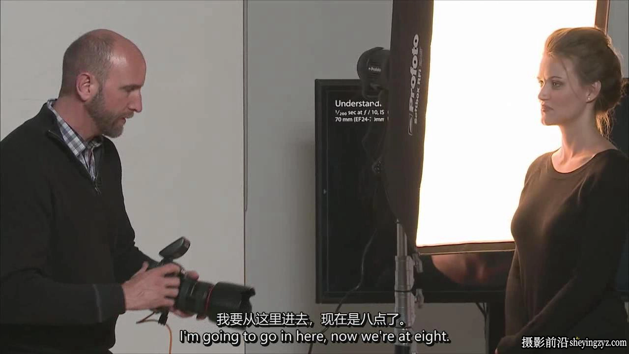 Mark Wallace掌握硬光,软光,定向光漫射光三天摄影布光教程-中英字幕
