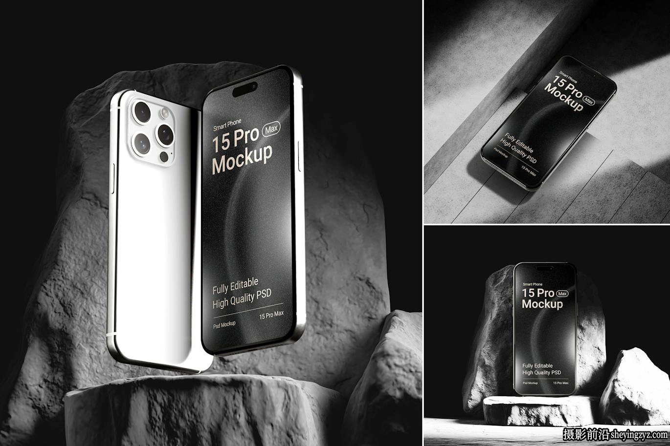 iPhone15ProMax,智能手机屏幕样机套装