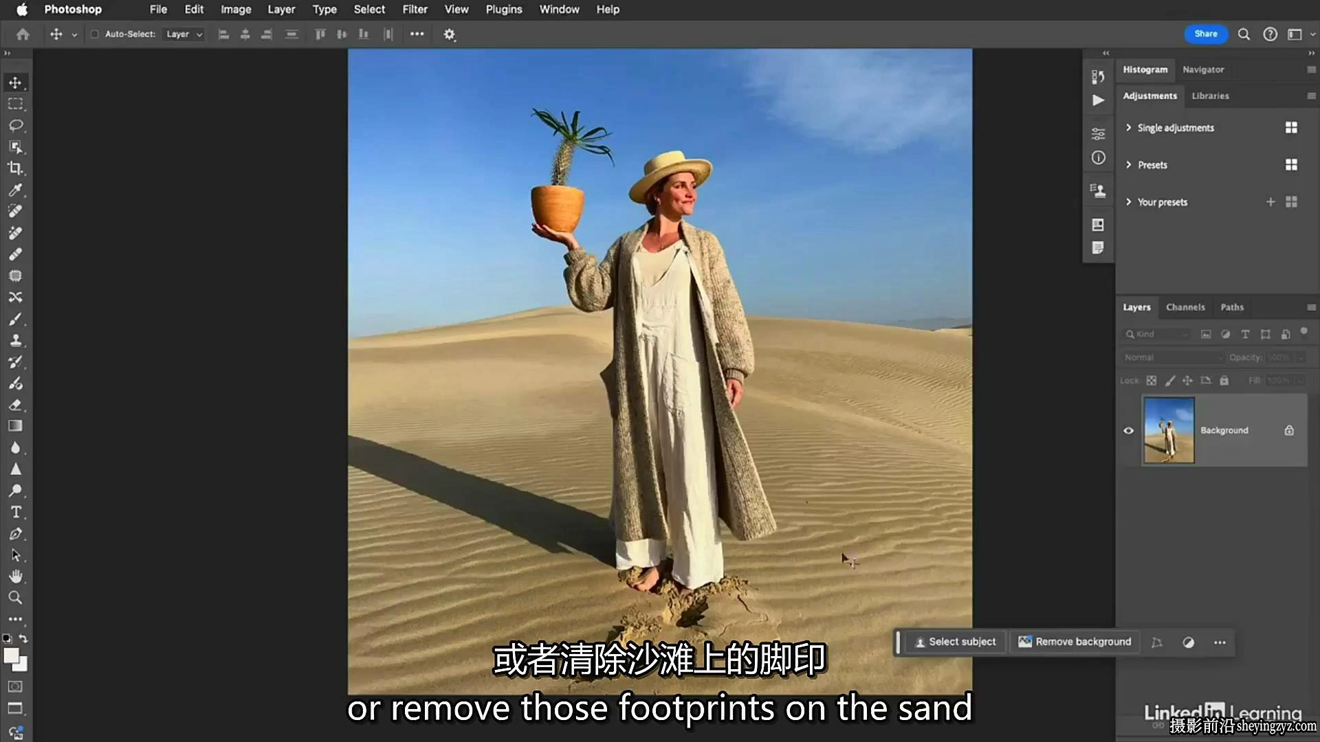 Photoshop和Lightroom利用AI人工智能进行肖像修饰教程-中英字幕