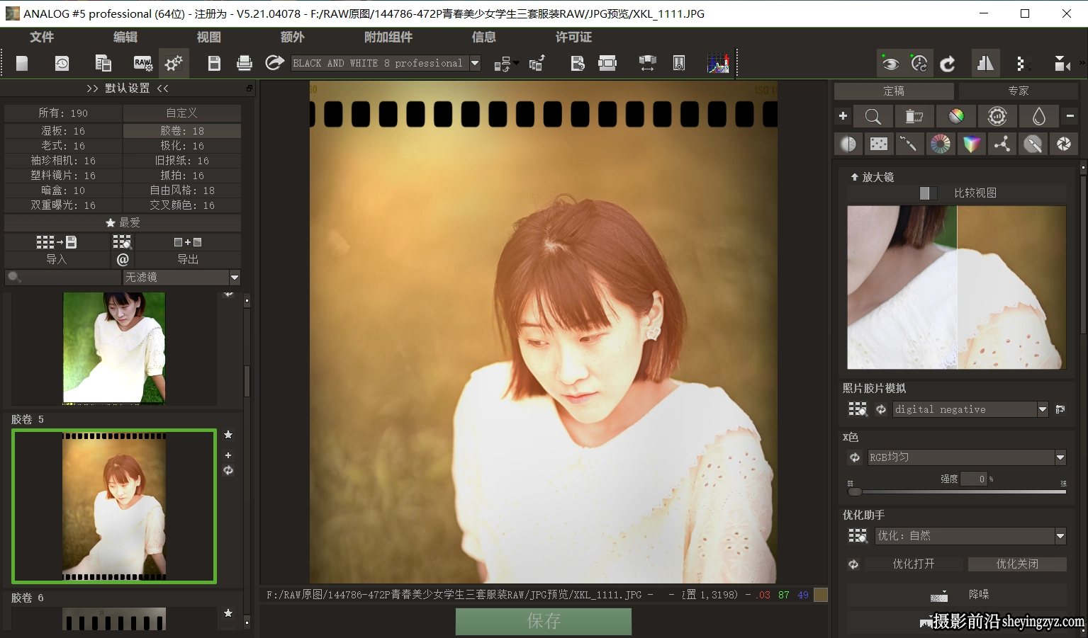 电影模拟专业版PS插件 Franzis ANALOG Professional 5.21 汉化版