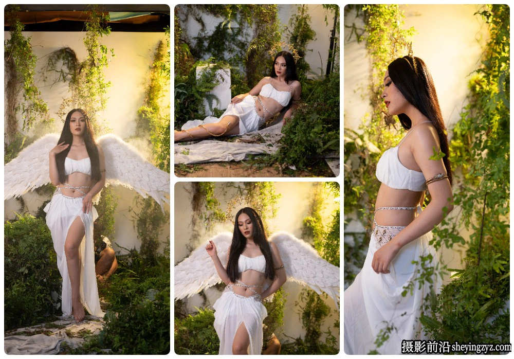 性感美女天使翅膀写真后期修图练习RAW原图素材11张