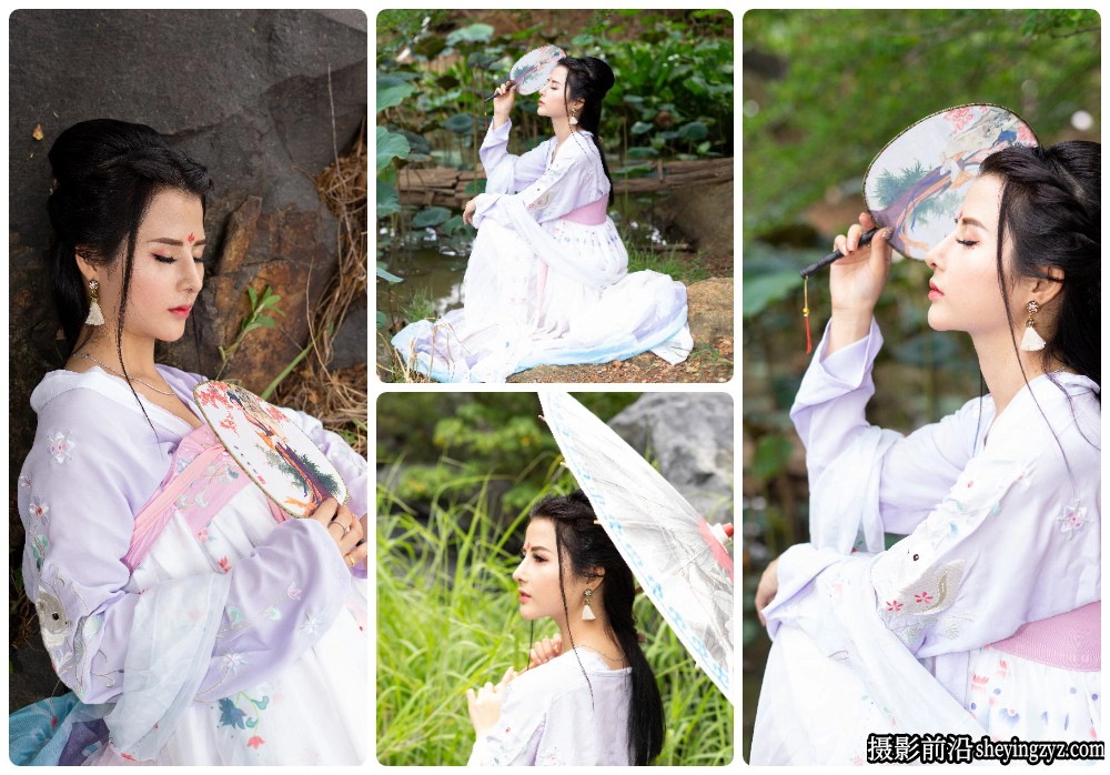 外拍古风美女人像摄影后期修图练习RAW原片素材14张