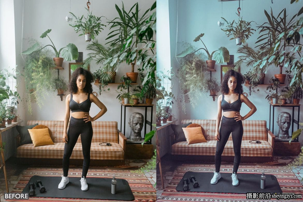 免费网红博主健身人像LR预设及手机版lr预设 Blogger Workout Presets