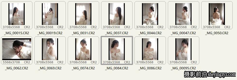 情绪美女私房人像写真后期修图练习RAW原图素材13张