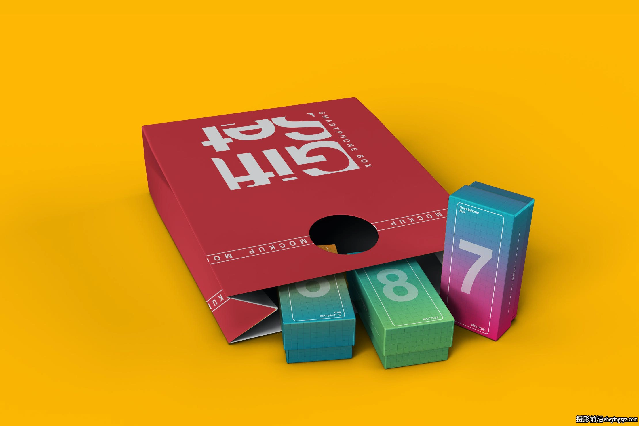 手机盒品牌包装设计样机