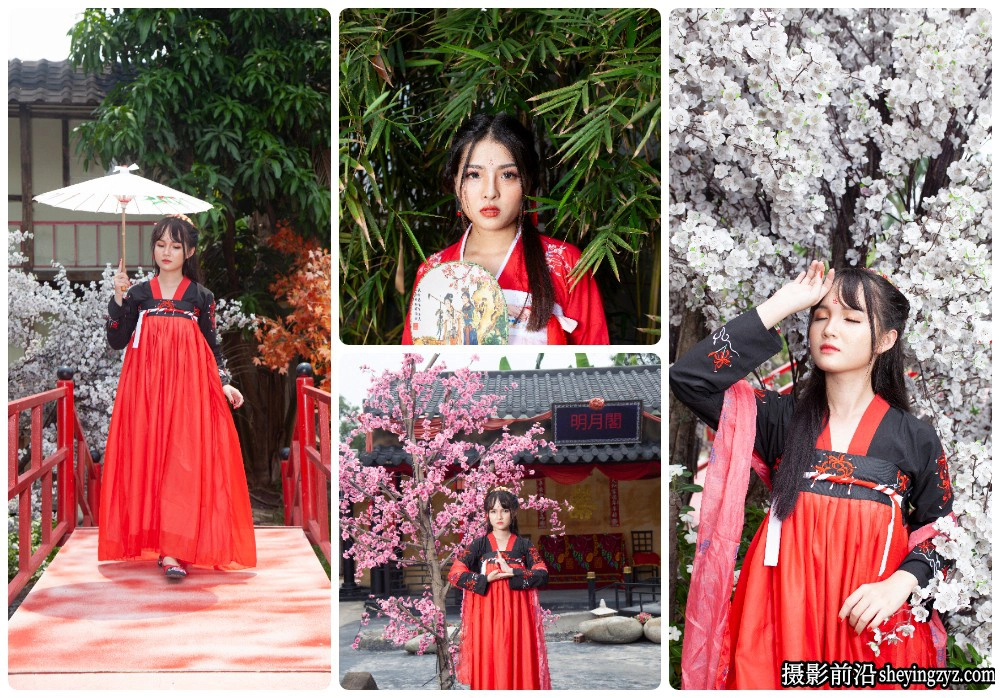 古风美女人像摄影后期修图古装练习RAW原图素材14张
