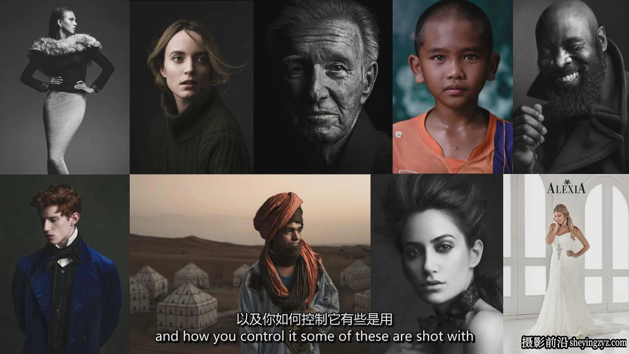 摄影师Chris Knight 一盏灯一个反光板掌握人像布光教程-中英字幕