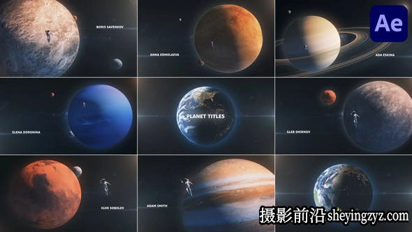 AE模板-星球文字标题片头模板- Planet Titles