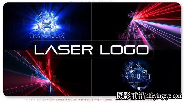 AE模板-激光镭射Logo动画模板- Laser Logo Reveal