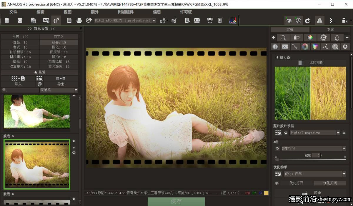 电影胶片模拟插件 Franzis ANALOG projects Professional 5.21 中文汉化版
