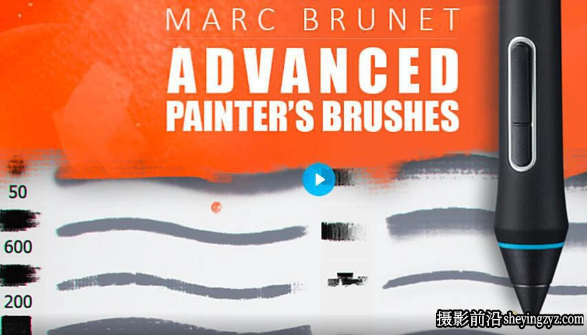 Marc Brunet 33个自定义画笔高级画家的PS画笔素材