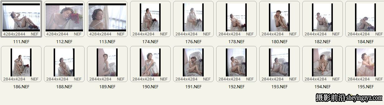 棚拍情绪私房美女人像摄影后期修图练习RAW原图素材18张
