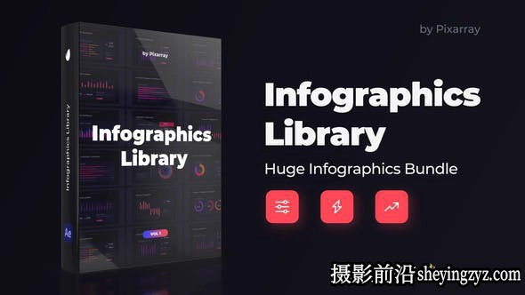 AE模版-信息数据柱状图动画模板- Infographics Library