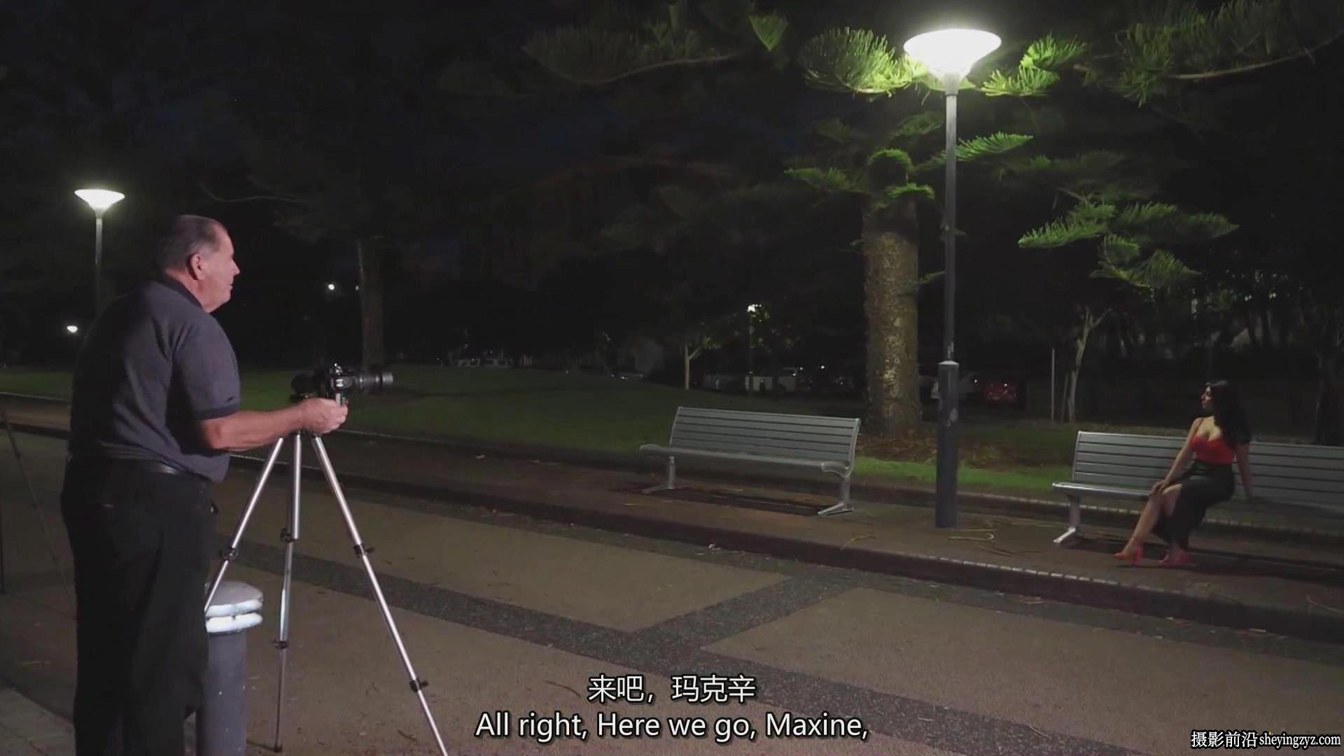 摄影师Warren Marshall夜景环境人像摄影布光完整教程-中英字幕