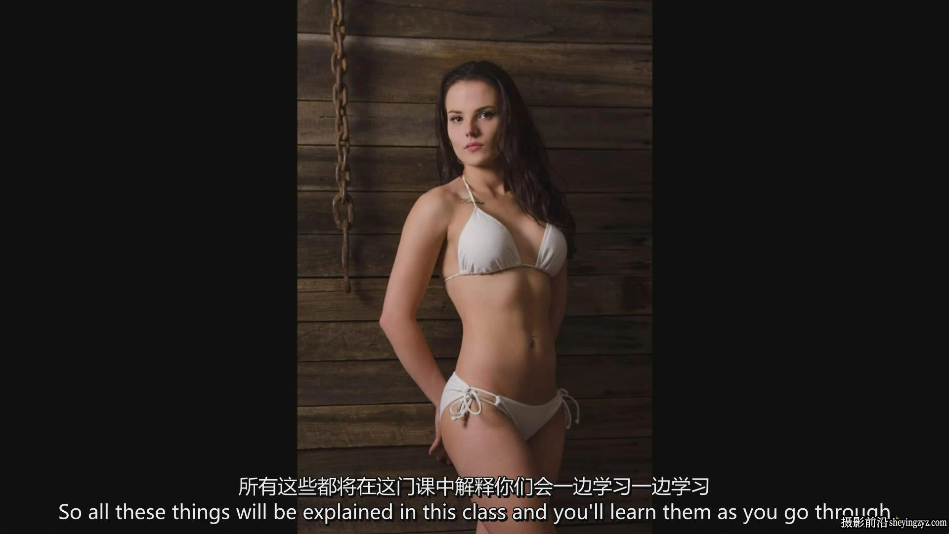 摄影师Warren Marshall时尚泳装人像摄影布光及摆姿势教程-中英字幕