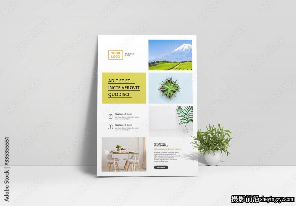 组团摄影传单宣传排版布局InDesign模板