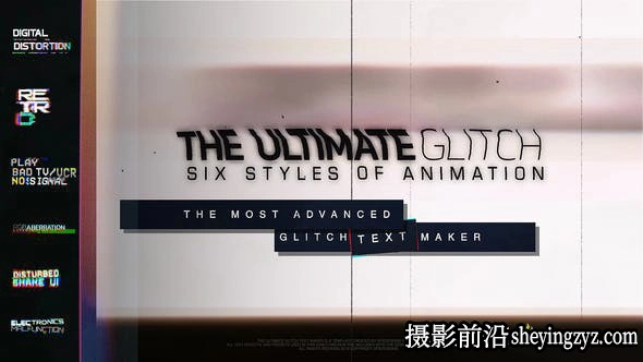 AE模版-70组特效文字标题动画模板- 70 Glitch Title Animation