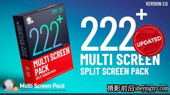 AE模版-222组视频分屏动画模板- Multi Screen Pack V3