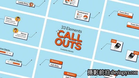 AE模-33组卡通呼叫指示线动画AE模板- Call-Outs