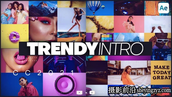 AE模版-时尚视频快速包装展示片头模板- Trendy Intro
