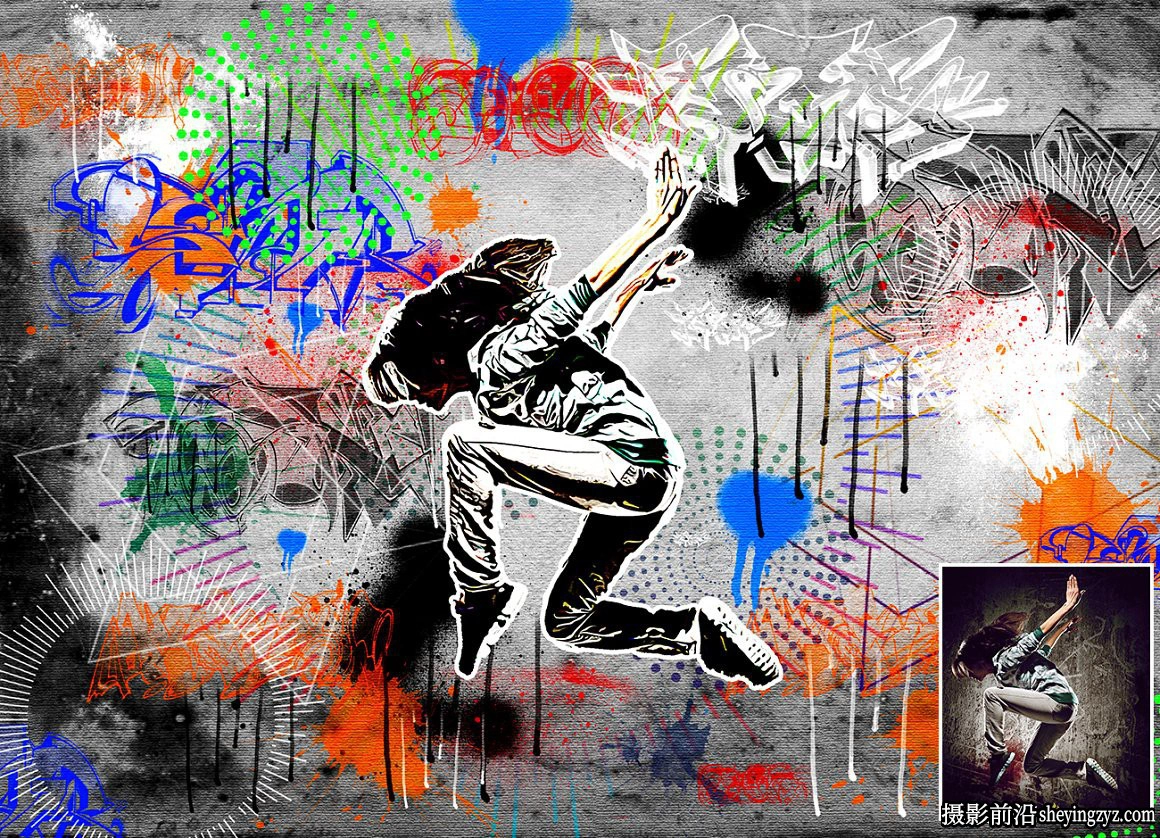 矢量波普涂鸦艺术PS动作 Vector Pop Art Photoshop Action附教程