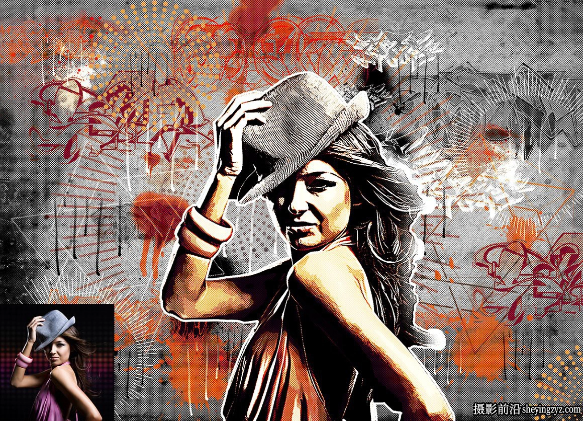 矢量波普涂鸦艺术PS动作 Vector Pop Art Photoshop Action附教程
