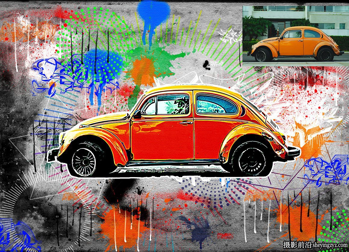 矢量波普涂鸦艺术PS动作 Vector Pop Art Photoshop Action附教程