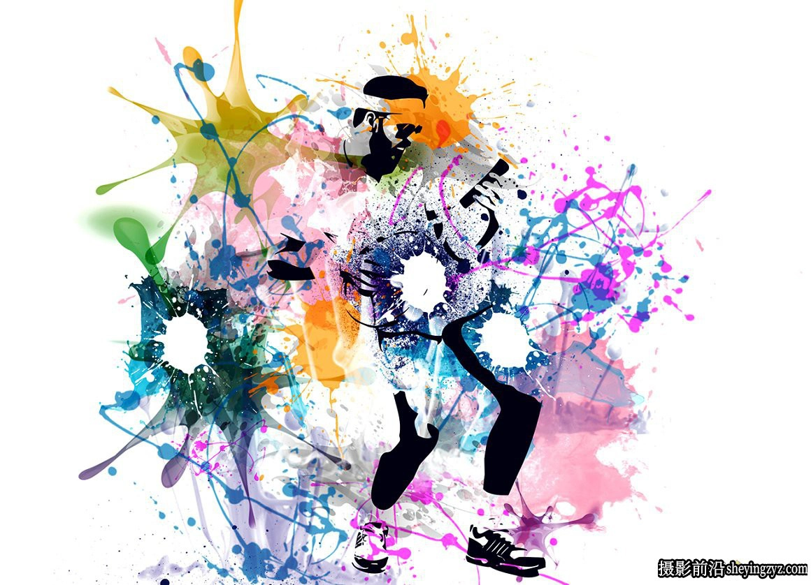 矢量艺术油漆飞溅绘画PS动作 Vector Paint Splash Action 附教程