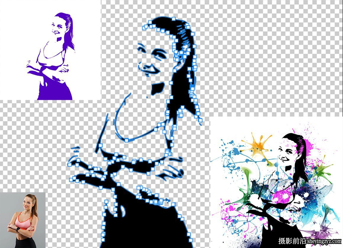 矢量艺术油漆飞溅绘画PS动作 Vector Paint Splash Action 附教程