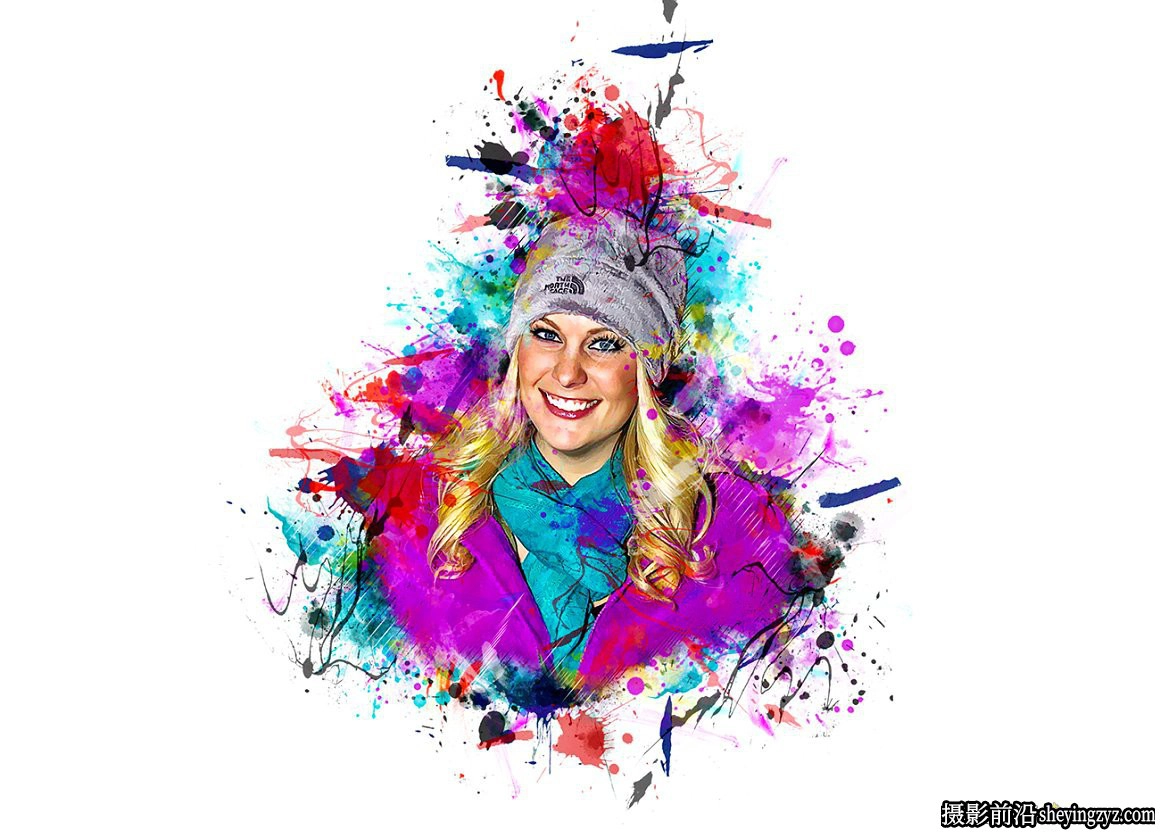 喷溅泼墨艺术绘画效果PS动作 Artistic Colorful Photoshop Action
