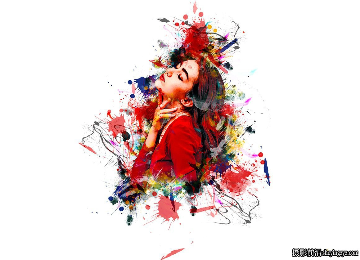 喷溅泼墨艺术绘画效果PS动作 Artistic Colorful Photoshop Action