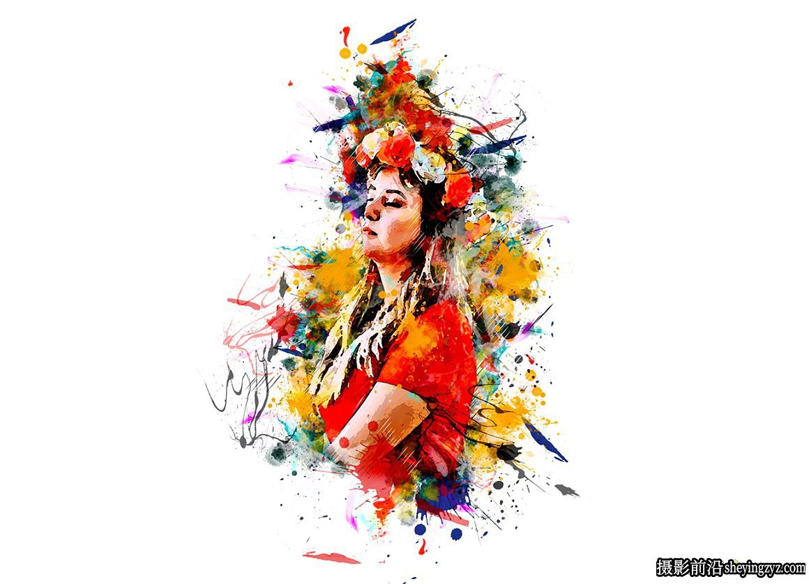 喷溅泼墨艺术绘画效果PS动作 Artistic Colorful Photoshop Action