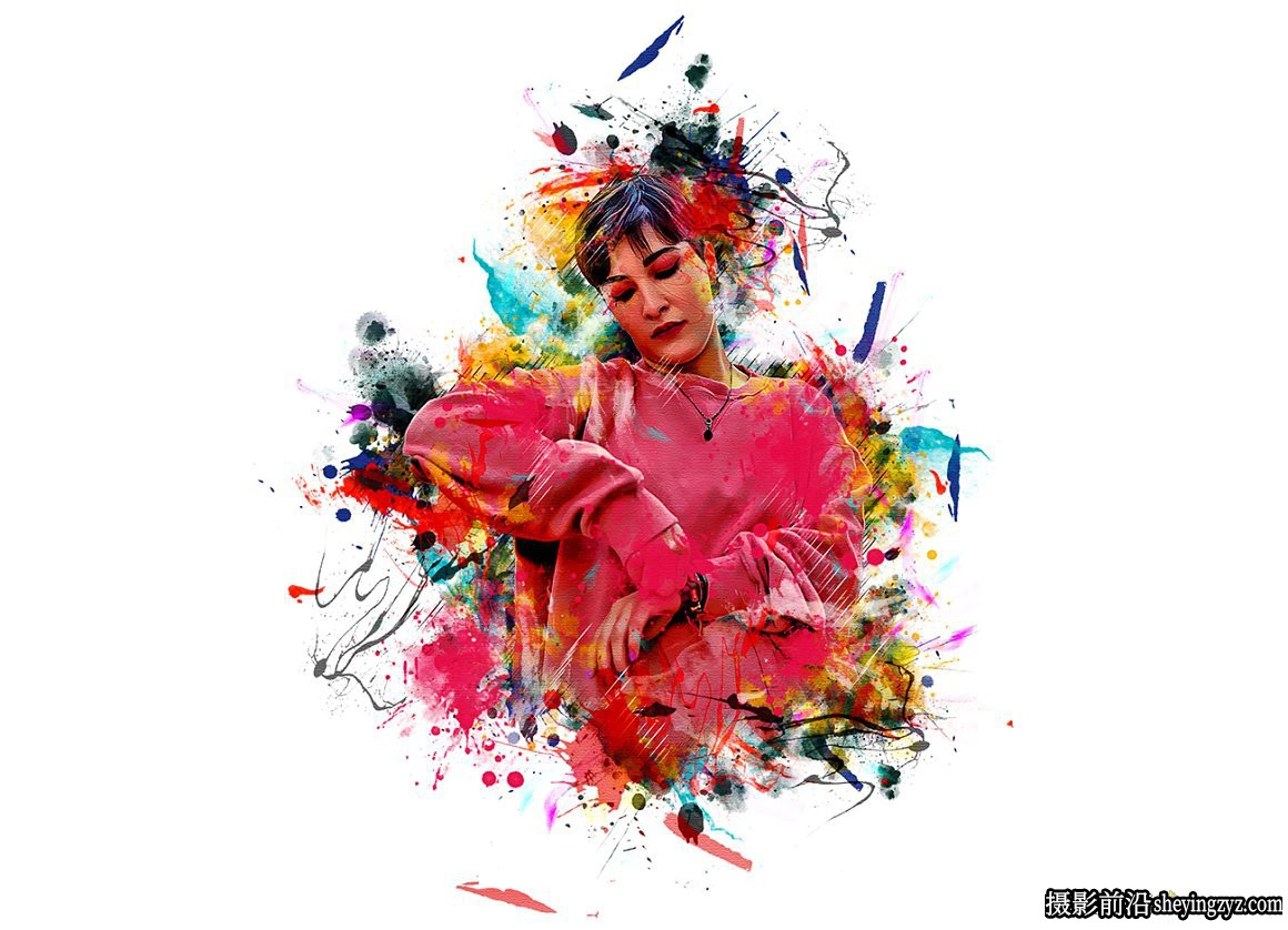 喷溅泼墨艺术绘画效果PS动作 Artistic Colorful Photoshop Action