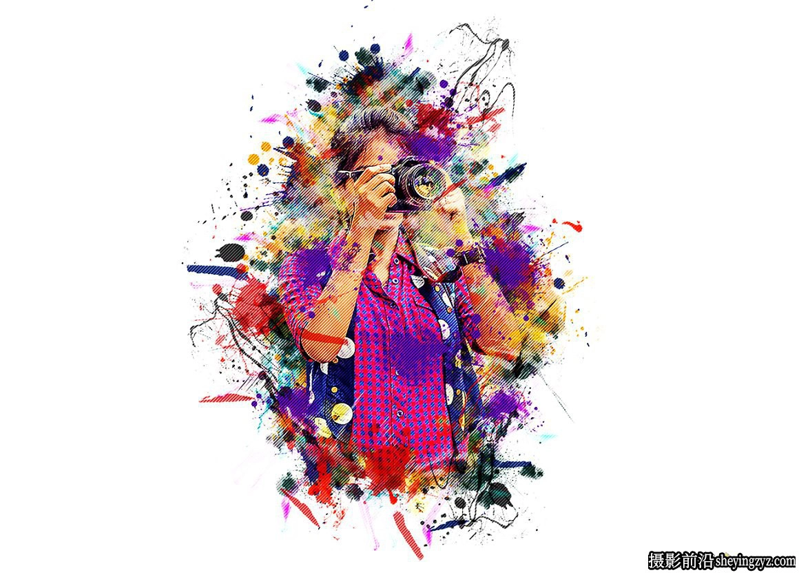 喷溅泼墨艺术绘画效果PS动作 Artistic Colorful Photoshop Action