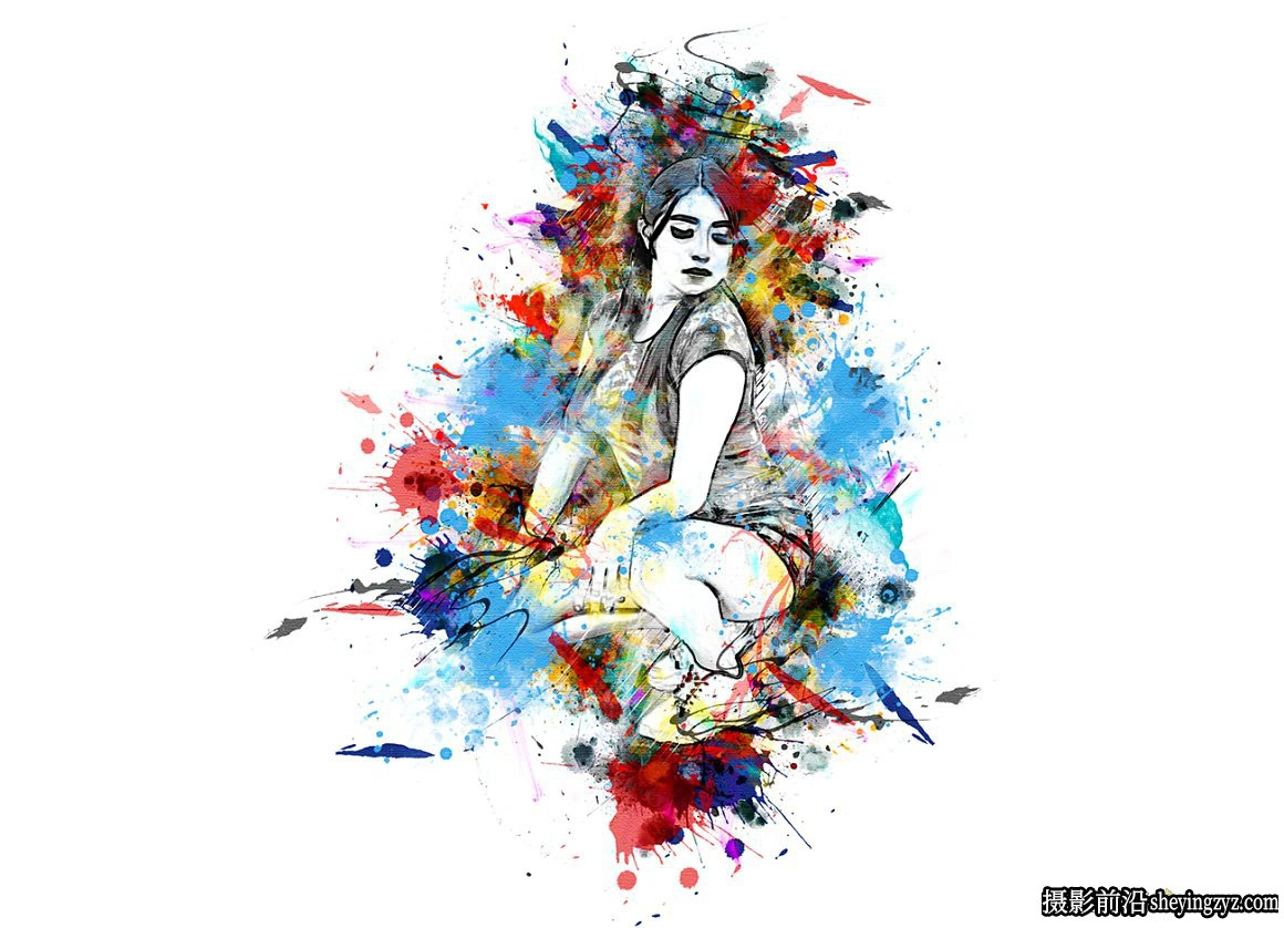 喷溅泼墨艺术绘画效果PS动作 Artistic Colorful Photoshop Action