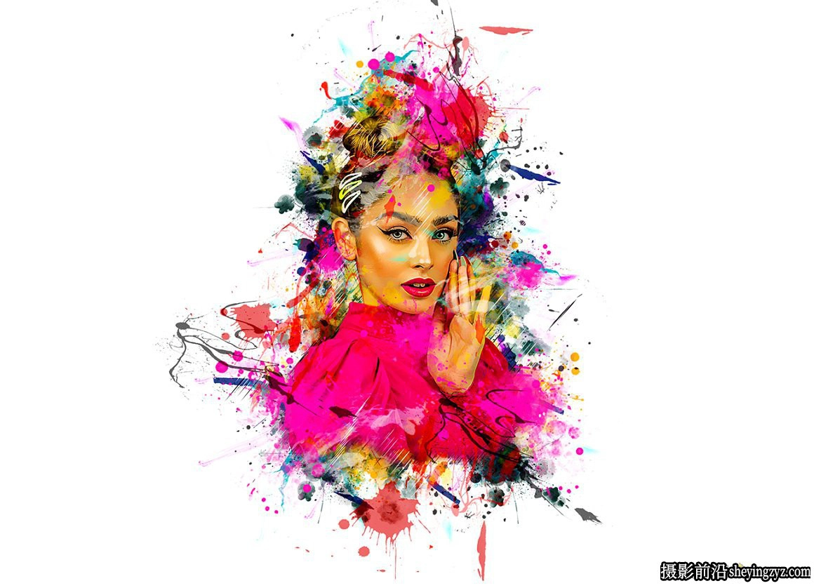 喷溅泼墨艺术绘画效果PS动作 Artistic Colorful Photoshop Action
