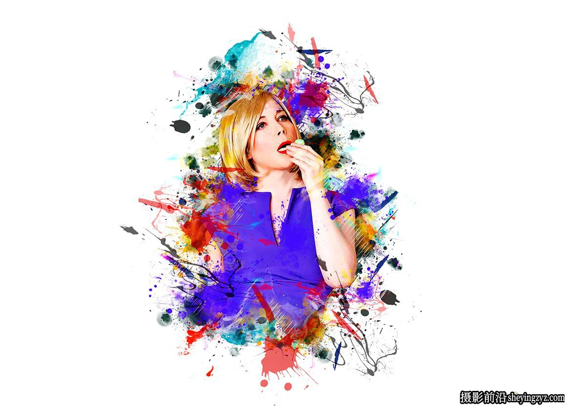 喷溅泼墨艺术绘画效果PS动作 Artistic Colorful Photoshop Action