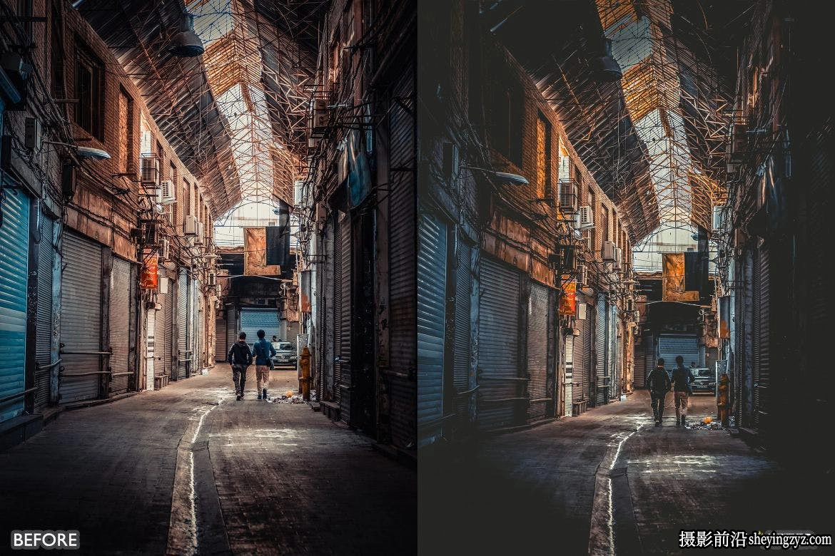 橙黑色电影色彩LR预设 Dark Moody and Orange Street Presets