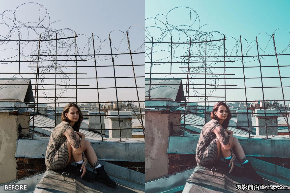 蓝调电影人像Lr预设及手机版lr预设 Moody Blue Cinematic Presets
