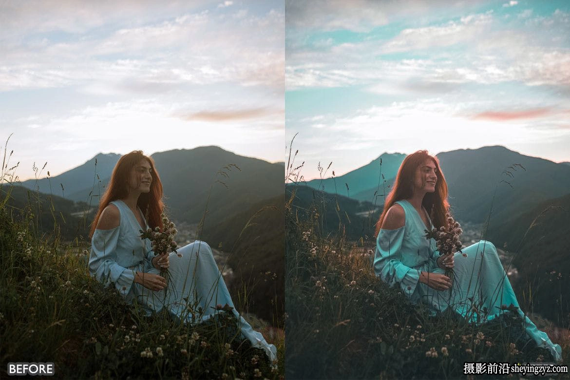 蓝调电影人像Lr预设及手机版lr预设 Moody Blue Cinematic Presets