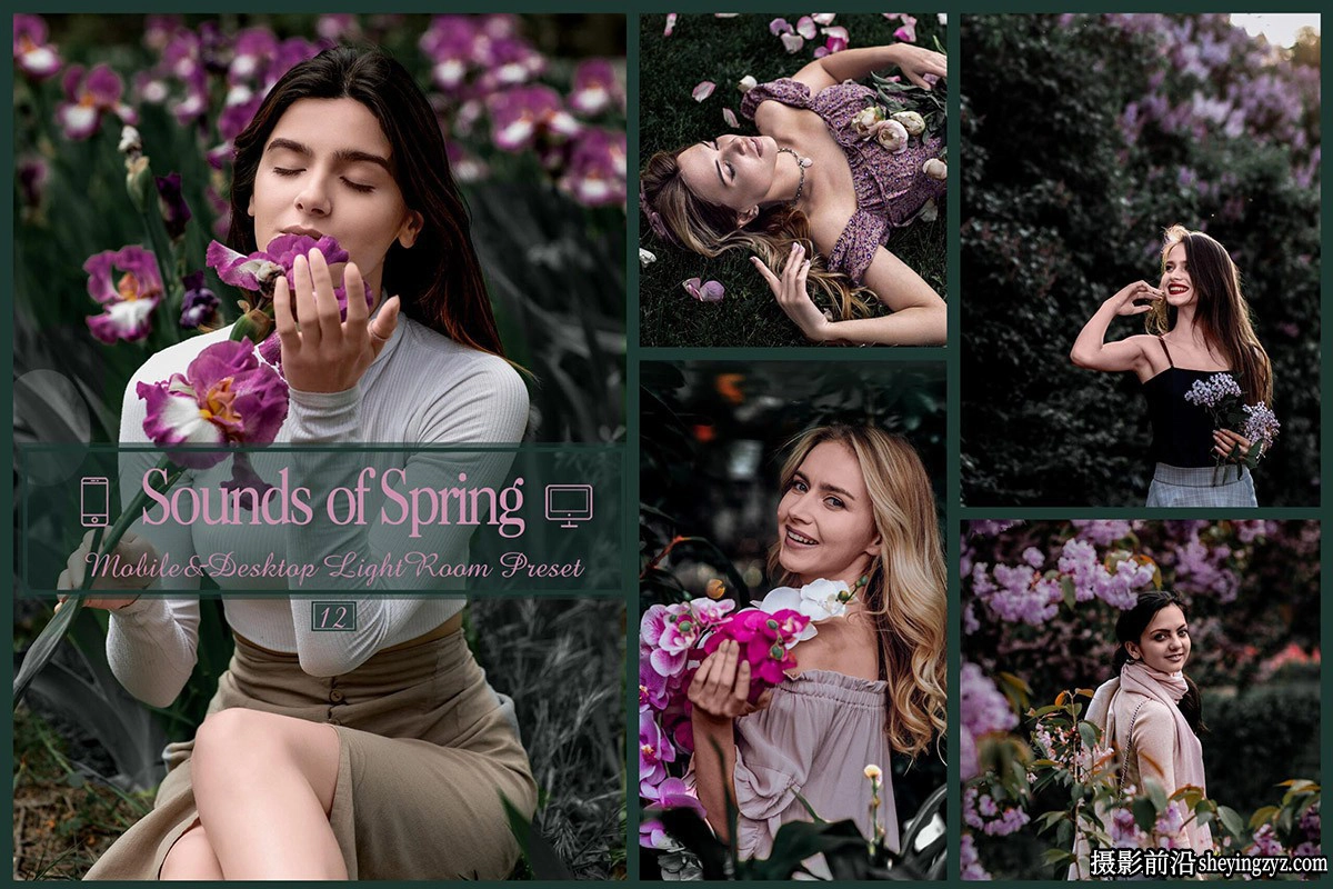 春季人像调色lr预设及PS动作 Sounds of Spring Lightroom Presets