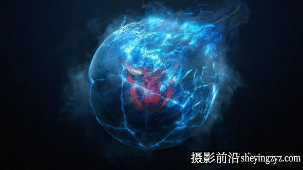 AE模版-冰块粒子溶解Logo动画展示模板-Frozen Ice Logo