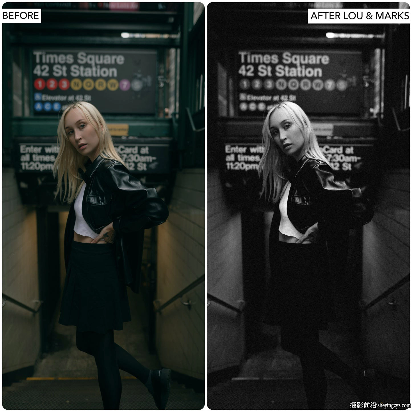黑白电影胶片人像Lr预设 LouMarks Moody Black &amp; White Presets