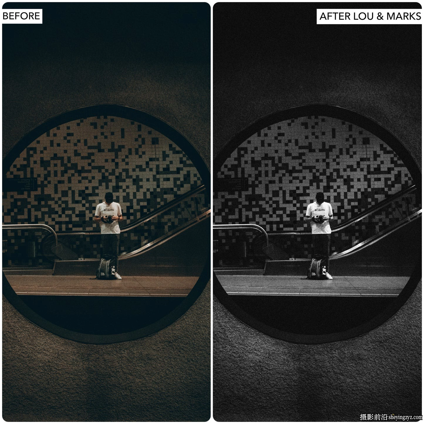 黑白电影胶片人像Lr预设 LouMarks Moody Black &amp; White Presets